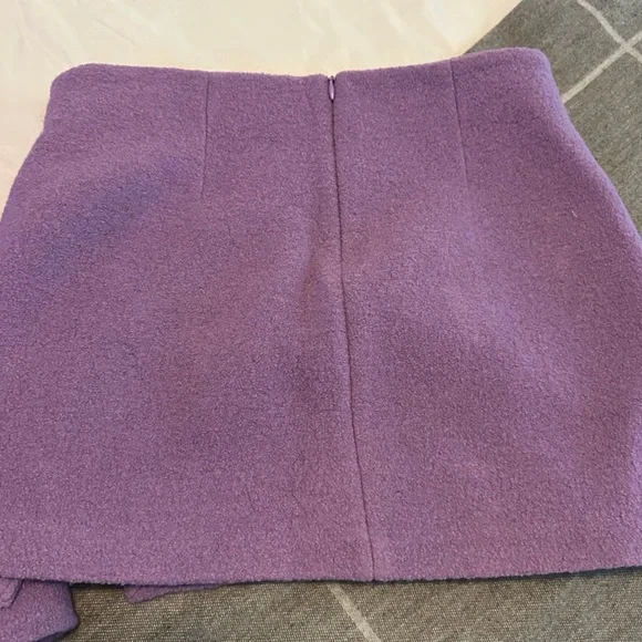 ZARA Textured Blazer and Mini Skirt Set - Lilac, Lavender - Picture 10 of 12